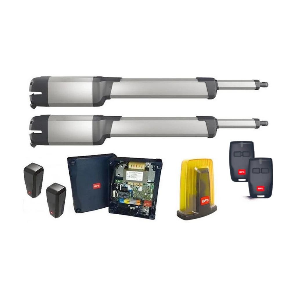 BFT Kustos BT A25 swing gate motor kit installed in Abu Dhabi villa